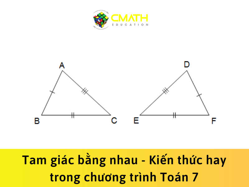 Tam giác bằng nhau – Kiến thức hay trong chương trình Toán 7
