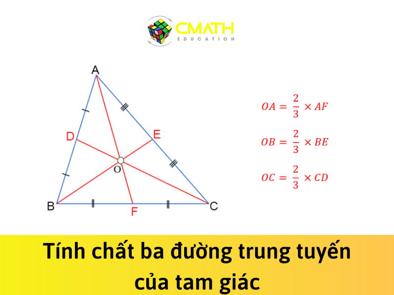 Tính chất 3 đường trung tuyến của tam giác