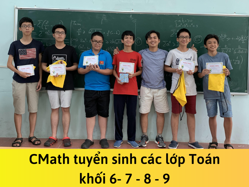 CMath tuyển sinh bổ sung các lớp toán 6 – 7 – 8 – 9