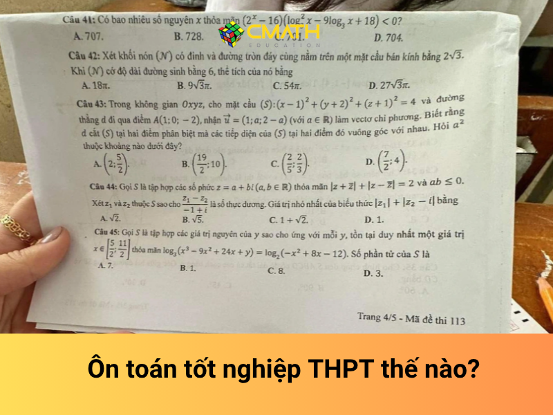 Ôn toán tốt nghiệp THPT thế nào để “bách chiến bách thắng”