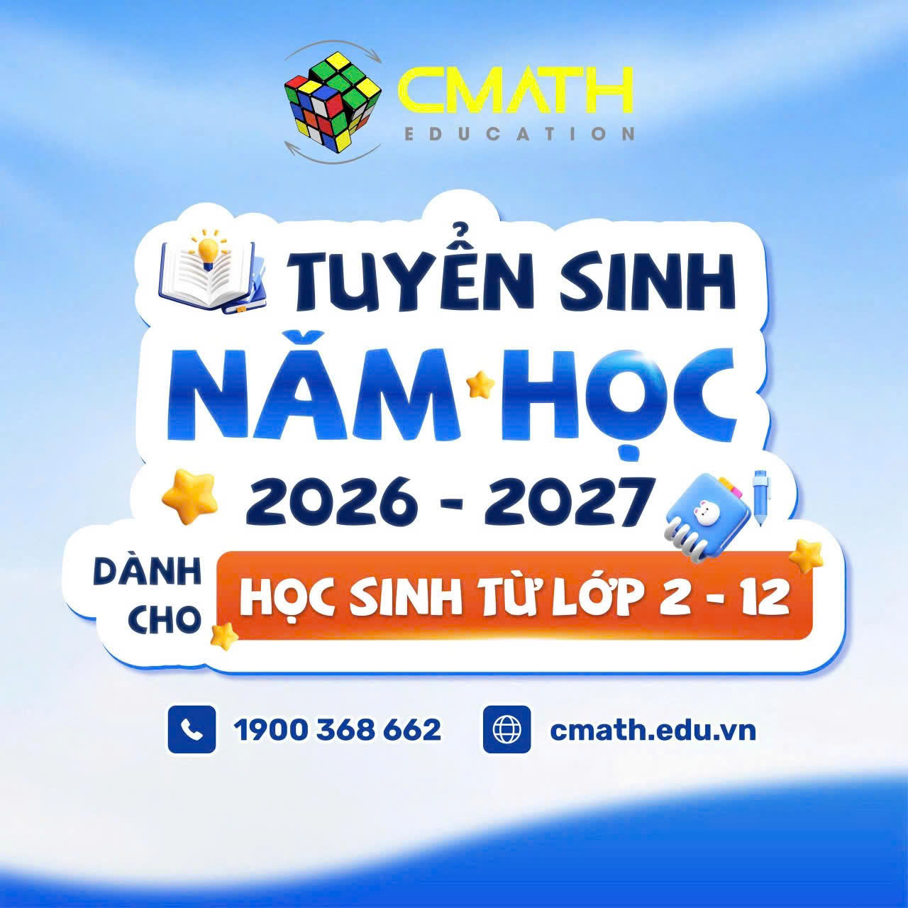 Tuyển Sinh Toán Tư Duy 2026 – 2027: Lộ Trình Từ Lớp 2 Đến Lớp 12 | CẬP NHẬT 2026